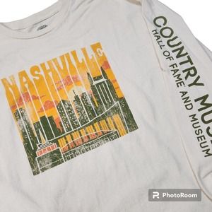 Country Music Hall of Fame Nashville XL Shirt Long Sleeve T-Shirt‎ Graphic